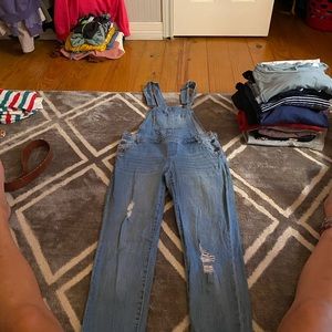 skinny overalls